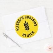 Autocollant d'avertissement contenant du gluten po (Enveloppe)