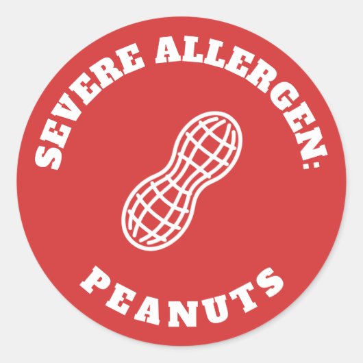 Autocollant d'avertissement d'allergie grave aux a (Devant)
