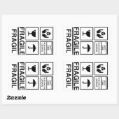 Autocollant d'avertissement fragile (Feuille)