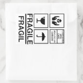 Autocollant d'avertissement fragile (Sac)