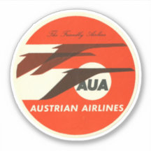Autocollant d'aviation Austrian Airways