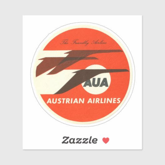 Autocollant d'aviation Austrian Airways (Feuille)