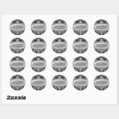 Autocollant de 25e anniversaire de mariage en Dama (Feuille)