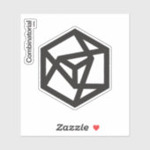 autocollant de 2 pièces de la Combinatorial Ltd. (Feuille)