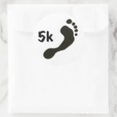 Autocollant de 5k pieds nus (Sac)