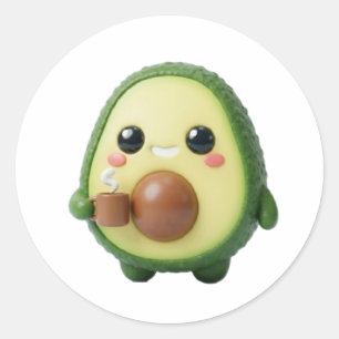 Autocollant de Avocat 3D Mignon Kawaii