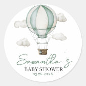 Autocollant de Baby Shower Aventure à Venir (Devant)