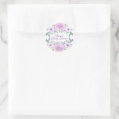 Autocollant de Baby shower blanc Lilac (Sac)