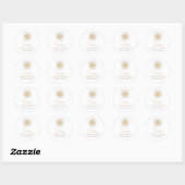 Autocollant de Baby Shower Boho Sun (Feuille)