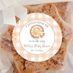 Autocollant de Baby shower Citrouille à pâté de pe