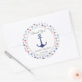 Autocollant de Baby shower d'Ancres nautiques (Enveloppe)
