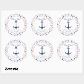 Autocollant de Baby shower d'Ancres nautiques (Feuille)