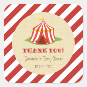 Autocollant de baby shower de cirque