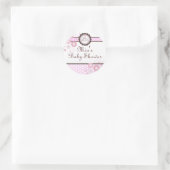 Autocollant de Baby shower de conception florale r (Sac)