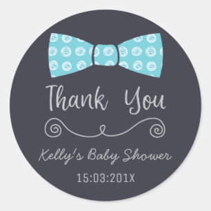 Autocollant de Baby shower de Cravate Little Man B