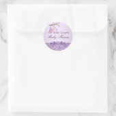 Autocollant de Baby shower de jardin Rose violet (Sac)