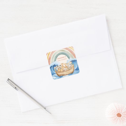 Autocollant de Baby Shower de l'Arche de Noé pour (Enveloppe)