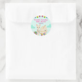 Autocollant de Baby shower Lama (Sac)