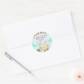 Autocollant de Baby shower Lama (Enveloppe)