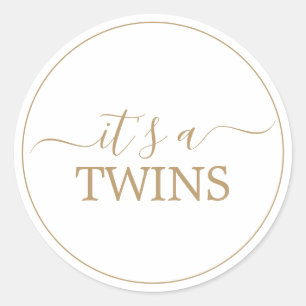 Autocollant de Baby Shower Minimaliste Or C'est De