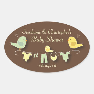 Autocollant de Baby shower neutre de la famille de