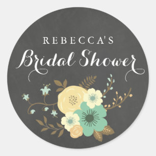 Autocollant de Baby Shower sur tableau noir avec f