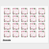 Autocollant de Baby Shower Tropical (Feuille)