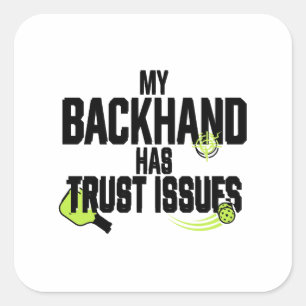 Autocollant de backhand drôle de pickleball