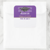 Autocollant de badge de réunion de classe mat pers (Sac)