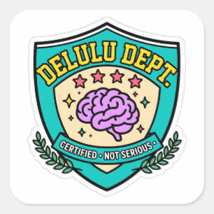 Autocollant de badge universitaire drôle et ironiq