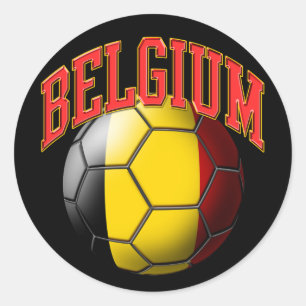 Autocollant de ballon de football de la Belgique