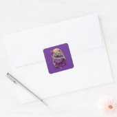 Autocollant de bande dessinée sombre de monstre à (Enveloppe)