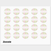 Autocollant de bannière étoilée (rose-vert) (Feuille)