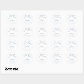 Autocollant de baptême à ruban bleu moderne pour g (Feuille)