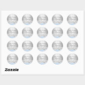 Autocollant de baptême Blue Lace & Cross (Feuille)