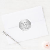 Autocollant de baptême dentelle blanche et croix (Enveloppe)