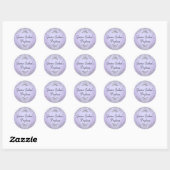 Autocollant de baptême Joyau Étincelle Violette (Feuille)