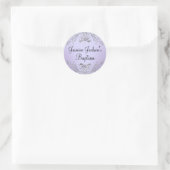 Autocollant de baptême Joyau Étincelle Violette (Sac)