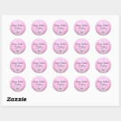 Autocollant de baptême Pink Sparkle Jewel (Feuille)