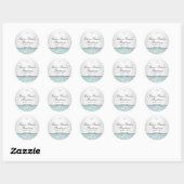 Autocollant de baptême Rose Bleue & Croix (Feuille)