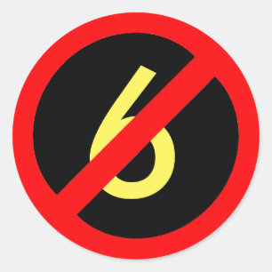 Autocollant de barre oblique de cercle de rouge du