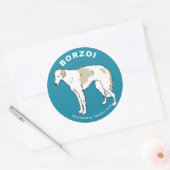 Autocollant de barzoï (Enveloppe)