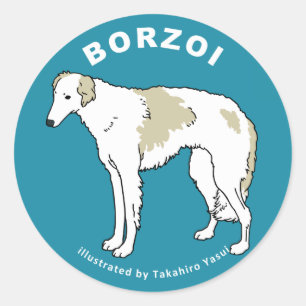 Autocollant de barzoï