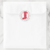 Autocollant de bas de Noël et de couronne (Sac)