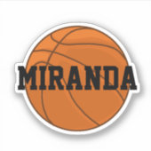 Autocollant de basket-ball personnalisé (Devant)