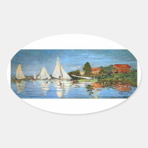 Autocollant de bateaux d'impressionisme de Monet