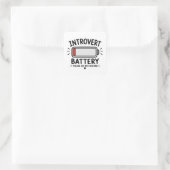Autocollant de batterie d'introverti, ne pas déran (Sac)