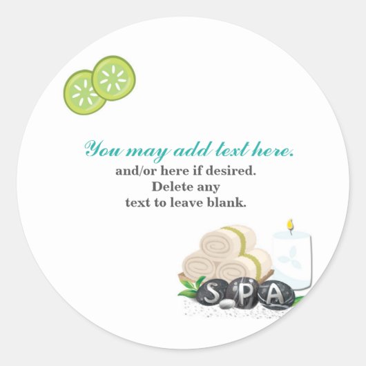 autocollant de beauté pour fête d'anniversaire SPA (Devant)