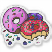 Autocollant de beignet vibrant (Devant)