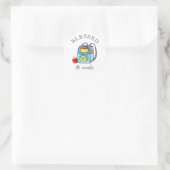 Autocollant de bénédiction de sac à dos «Béni & Pr (Sac)